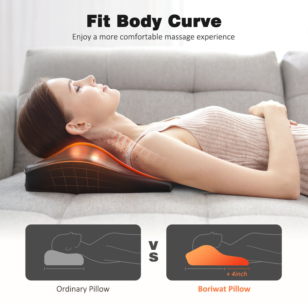 Neck & Back Massager with Heat, 3D Deep-Kneading Shiatsu massager for neck and back, Black — Gift for Women & Men