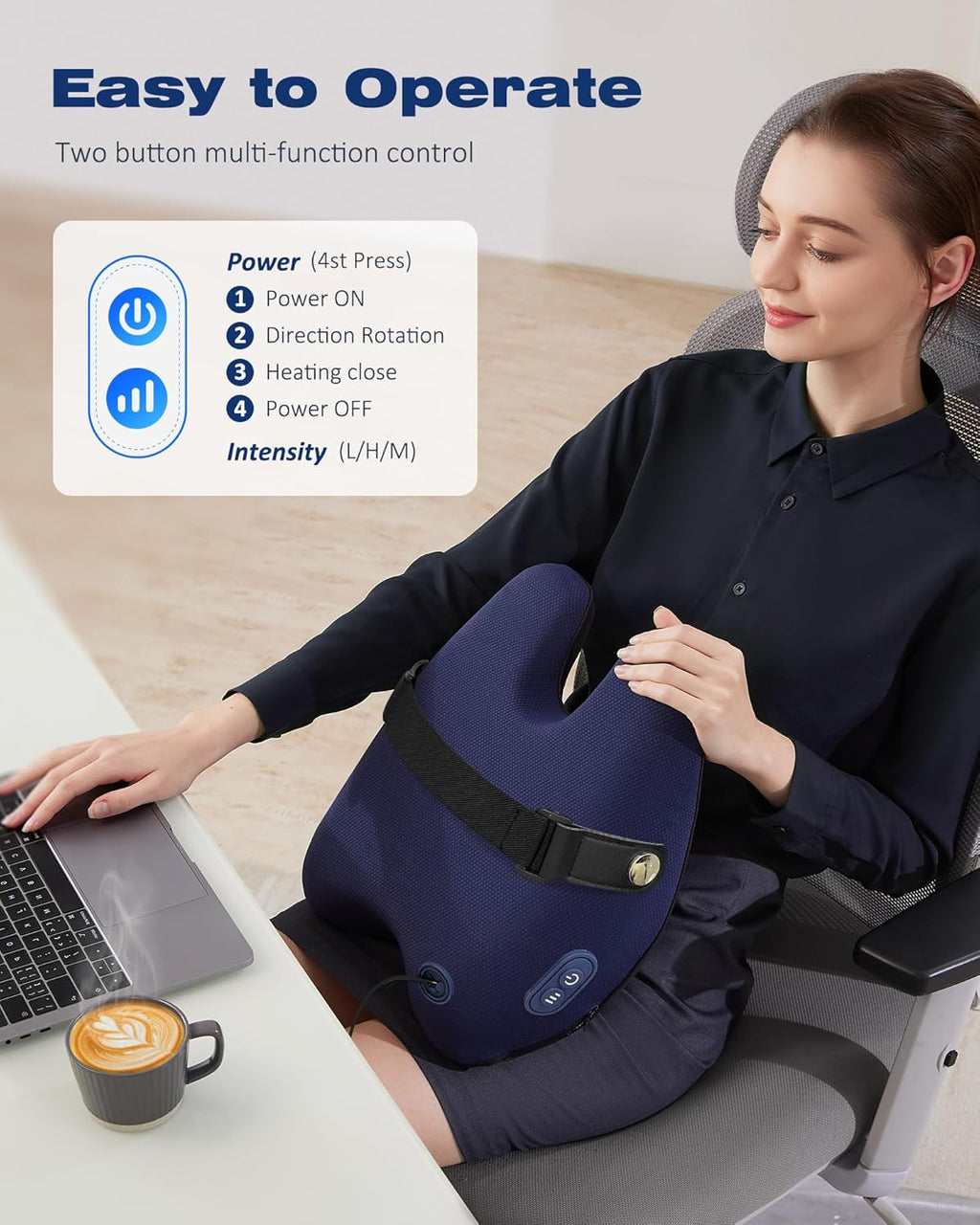 Neck and Back Massager with Heat Deep Kneading Massage Pillow for Lower Back, Shoulder, Gifts for Women & Men