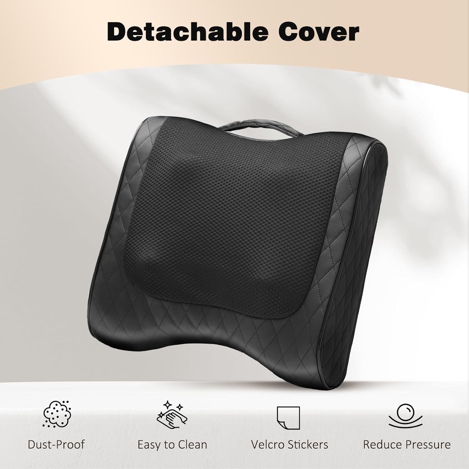 Shiatsu Back Massager with Heat Neck Massager for Deep Tissue, Up and Down Rolling Massage Heated Lower Back Massager for Office Home Car