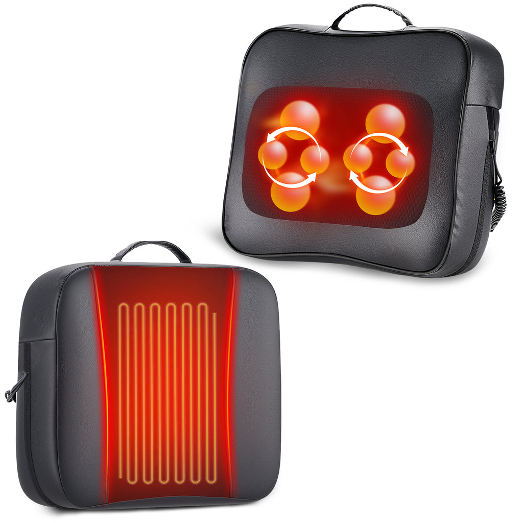 Back Massager for Deep Tissue with Heat - Shiatsu Kneading Back Massage for Chair, Neck Massagers Pad for Lower Back, Lumbar Support Pillow for Office Car