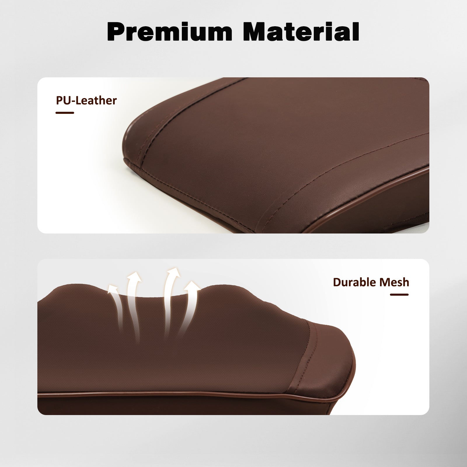 Neck & Back Massager with Heat — Shiatsu Deep-Kneading Massage Pillow, Brown— Gift for Women & Men